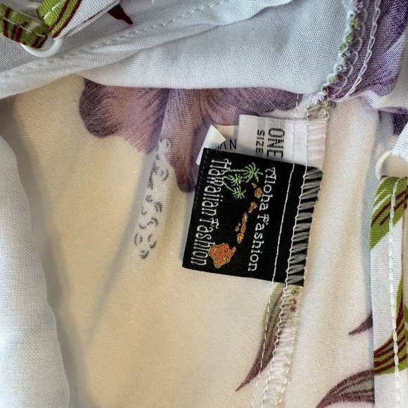 Preowned Womens Rayon Aloha Fashion Sleeveless Floral Midi Dress Large Purple - Picture 6 of 9